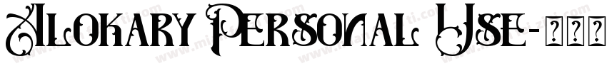 Alokary Personal Use字体转换